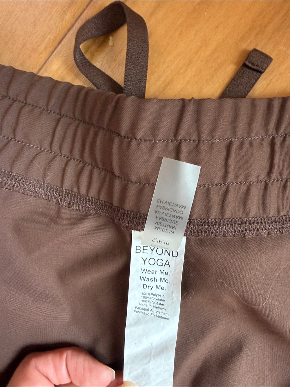 Beyond Yoga Chocolate Brown Drawstring Yoga Pants